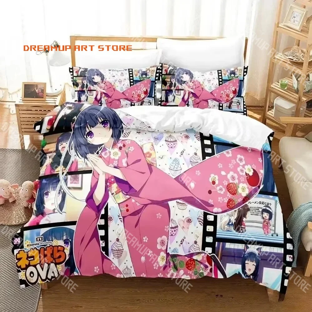 2026 3D Print Nekopara Chocola Vanilla Bedding Set Single Twin Full Queen King Size Bed Set Adult Kid Bedroom Duvetcover Set