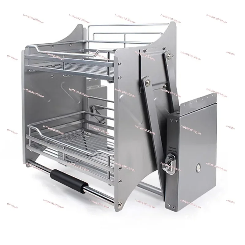 Kitchen Lifting And Hanging System Cabinet Pull Down Shelf Multifunctional Electronic Lifting Rack