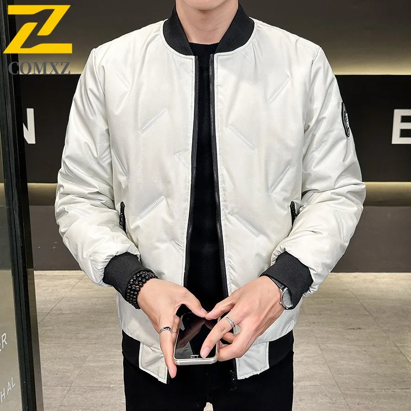 COMXZ Bread Jacket High Quality Minimalist Windproof Business Commuting Padded Jacket Traveling Warm Winter Padding Men Clothing