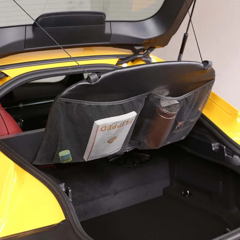 For Toyota GR Supra MK5 A90 19-26 Leather Black Car Trunk Partition Storage Bag Item Storage Bag Car Accessories