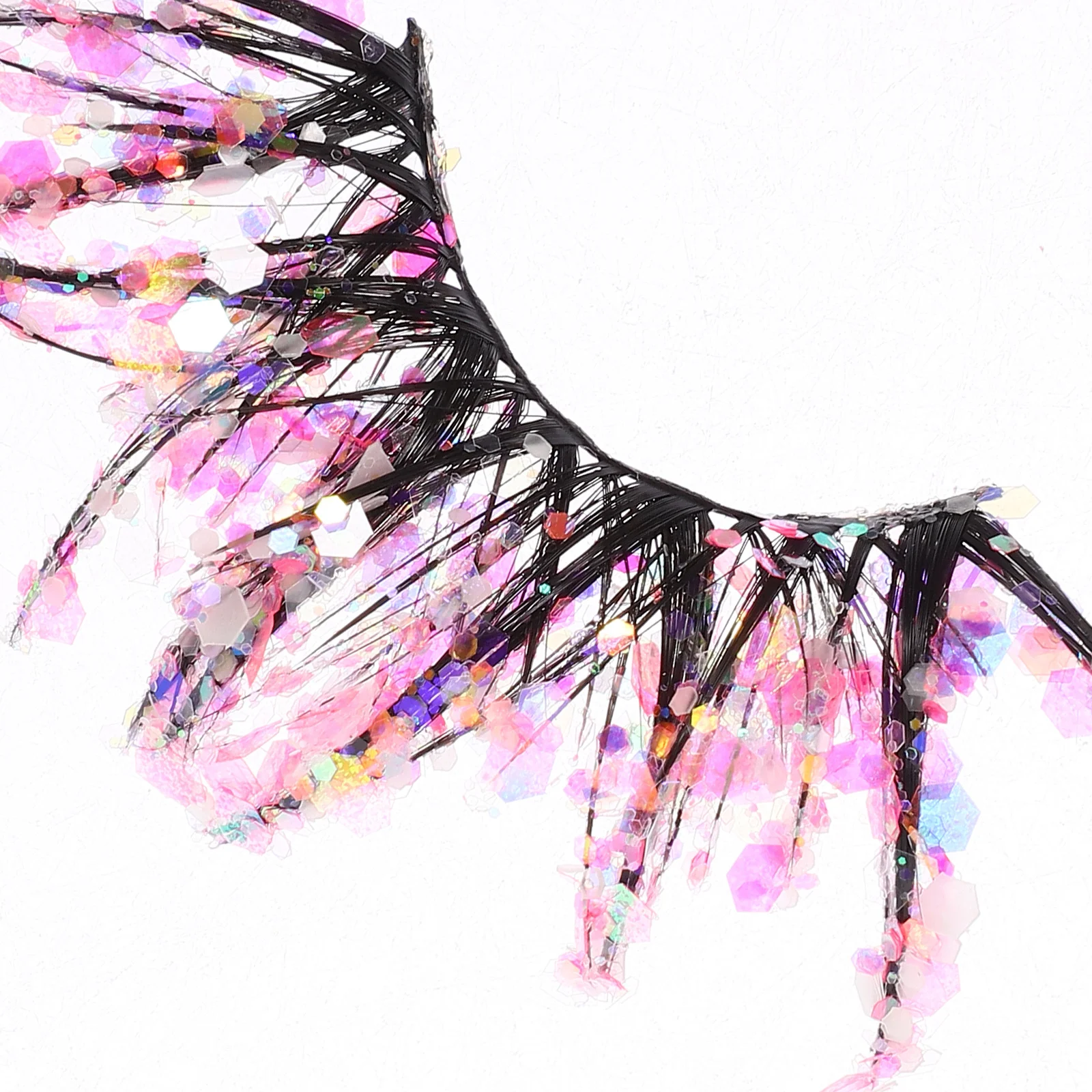 

2pcs Night Glow Eyelashes 3D Effect Trimable Fluorescent False Lashes For Women Party Night Out Luminous Eyelash Extensions