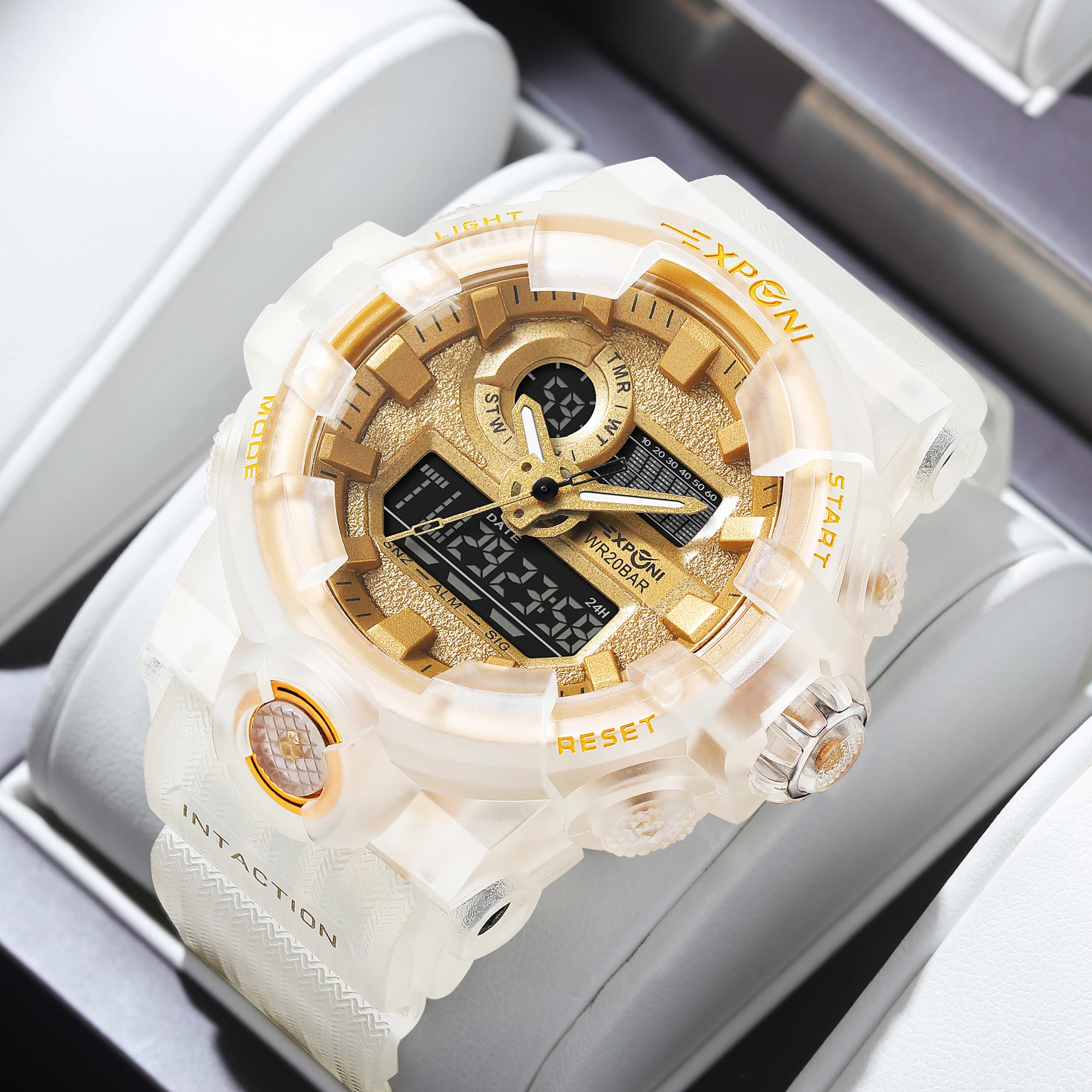 

Брендовые мужские спортивные электронные часы YaLaLuSi, двойной механизм, двойной дисплей, светящийся дисплей, многофункциональные модные часы, мужской подарок