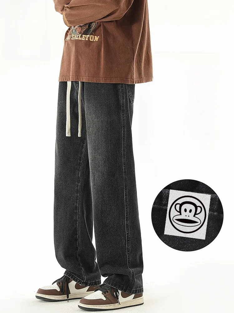 

PaulFrank свободные прямые джинсовые джинсы мужские осенние новые модные длинные брюки в американском стиле ретро с большим ртом бренд обезьяны