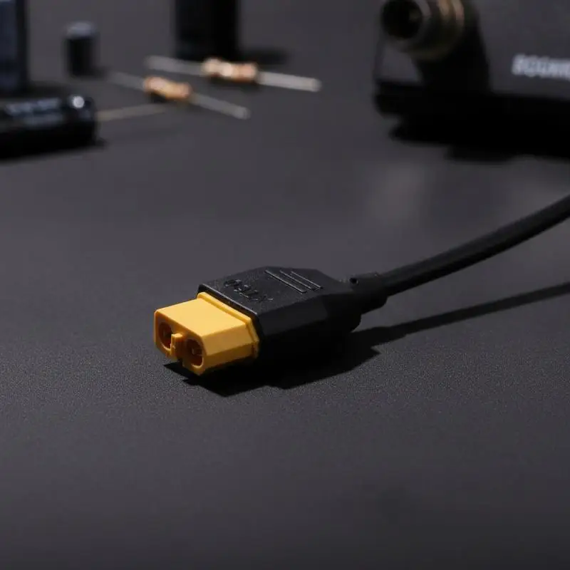XT60 Female to DC Adapter Cord 20AWG 20A High Current Support DC5521 DC5525 for RC Drone FPV Hobby Use