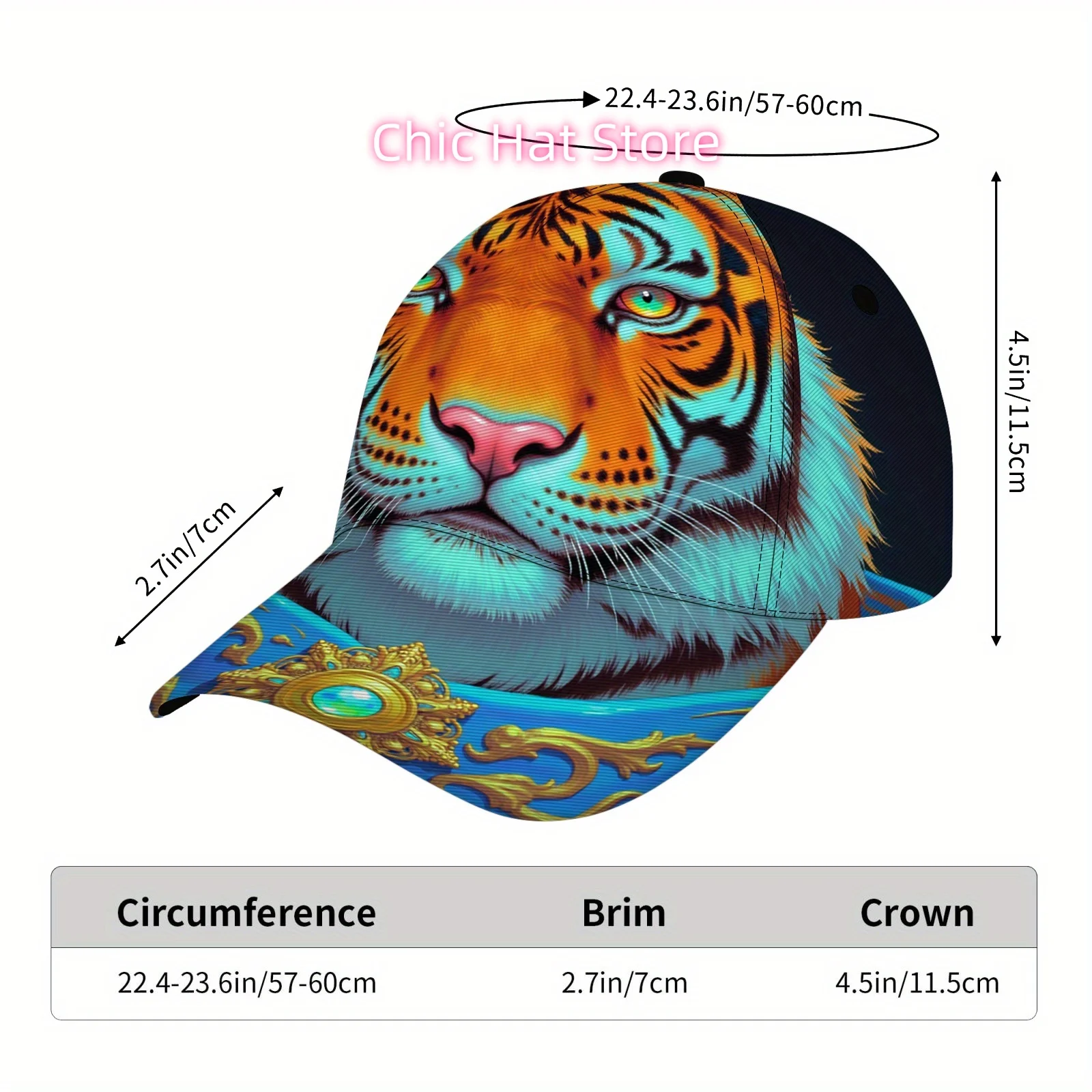 Tiger King Colorful Casual Sun Hat Unisex Fashion Baseball Cap