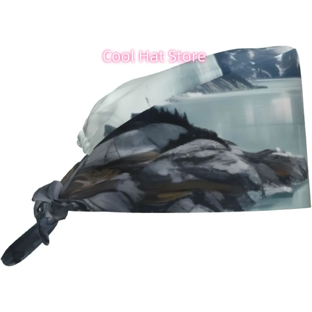 

Cleaning Working Cap Glacier Fjord, Alaska Prints Chef Hat for Women & Men, Adjustable, Breathable Black