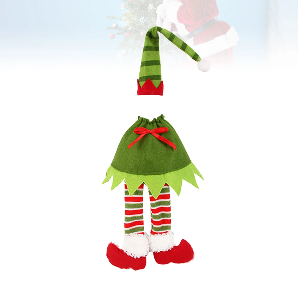 

2 Pcs Wine Bottle Set Joyful Party Christmas Bags for Bottles Warm Tip Covers Decorations
