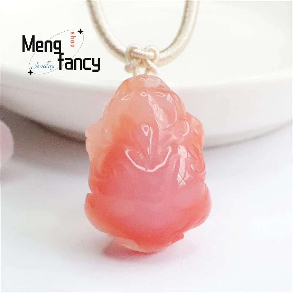 

Natural Salt Source Agate Pixiu Pendant Colorful Treasure Pendant Accessories Simple Elegant High-grade Luxury Quality Jewelry