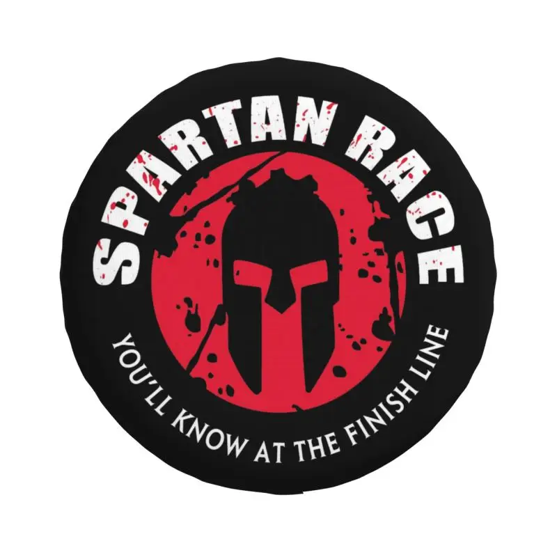 Custom Spartan Race Sparta Spirit Spare Wheel Tire Cover for Wrangler Jeep RV SUV Trailer Vehicle Accessories 14