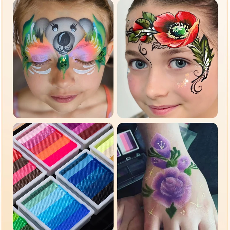 Face Painting Kit Water-Based Top Paint Pigment Body Art Painting Makeup Products Quick Dry/Easy To Wash/Non-toxic Safety Tested