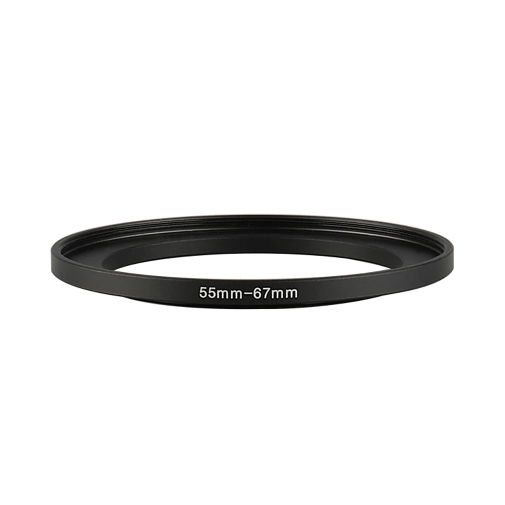 Aluminiowy czarny filtr stopniowy 55mm-67mm 55-67mm 55 do 67 Adapter adaptera do obiektywu aparatu Canon Nikon Sony DSLR