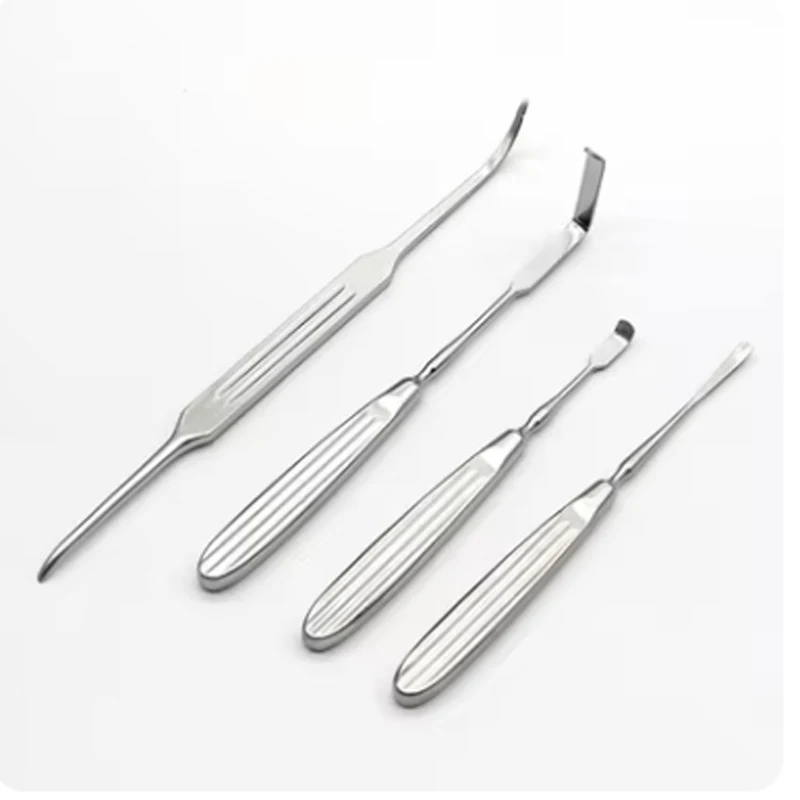 Nasal plastic surgery instruments for rib cartilage, professional cartilage peelers, retractors and peelers, double headed