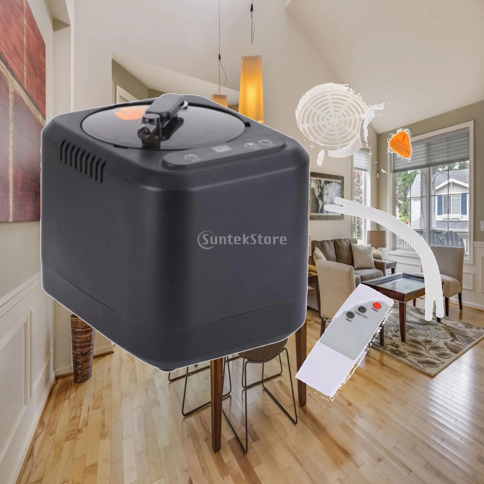 Portable Steam Sauna Steamer Pot 4L 1000W Bathroom Steam Generator for Home Sauna with Remote