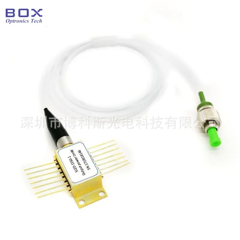 

1310nm SLED 14PIN butterfly laser single mode fiber 1mw3mw10mw with FC/APC connector