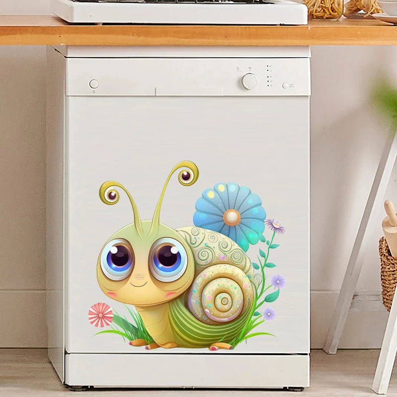 M720 Cute Snails Wall Sticker Removable Home Decoration Decals for Bedroom Kitchen Refrigerator Living Room Walls Decor