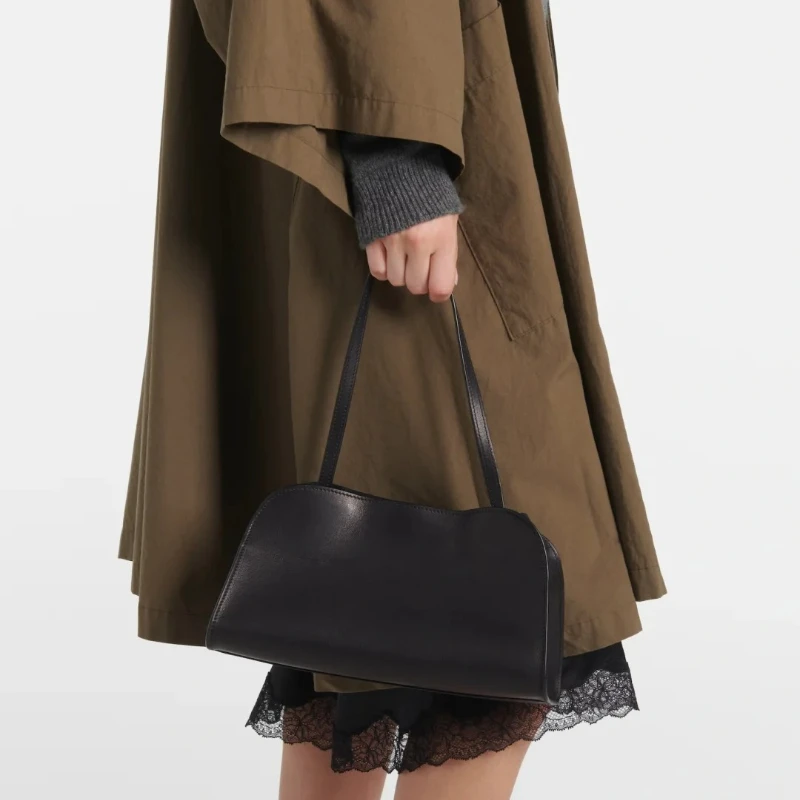 New Minimalist Niche Style Leather Tote Bag Ladies One Shoulder Underarm Bag Fashion Portable Daily Commuter Handbag