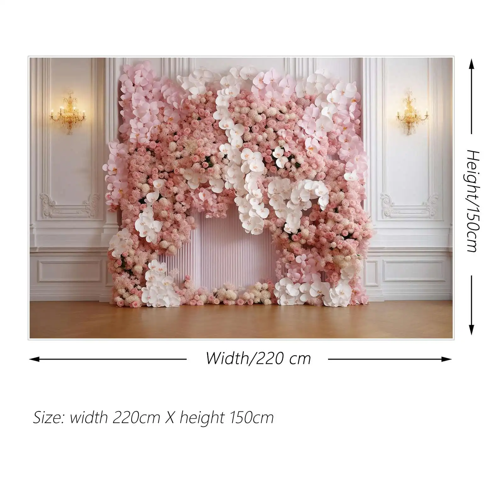 MOON.QG-telón de fondo para sesión de fotos de boda, decoración de lámparas de pared occidental, rosa, Floral, ducha nupcial