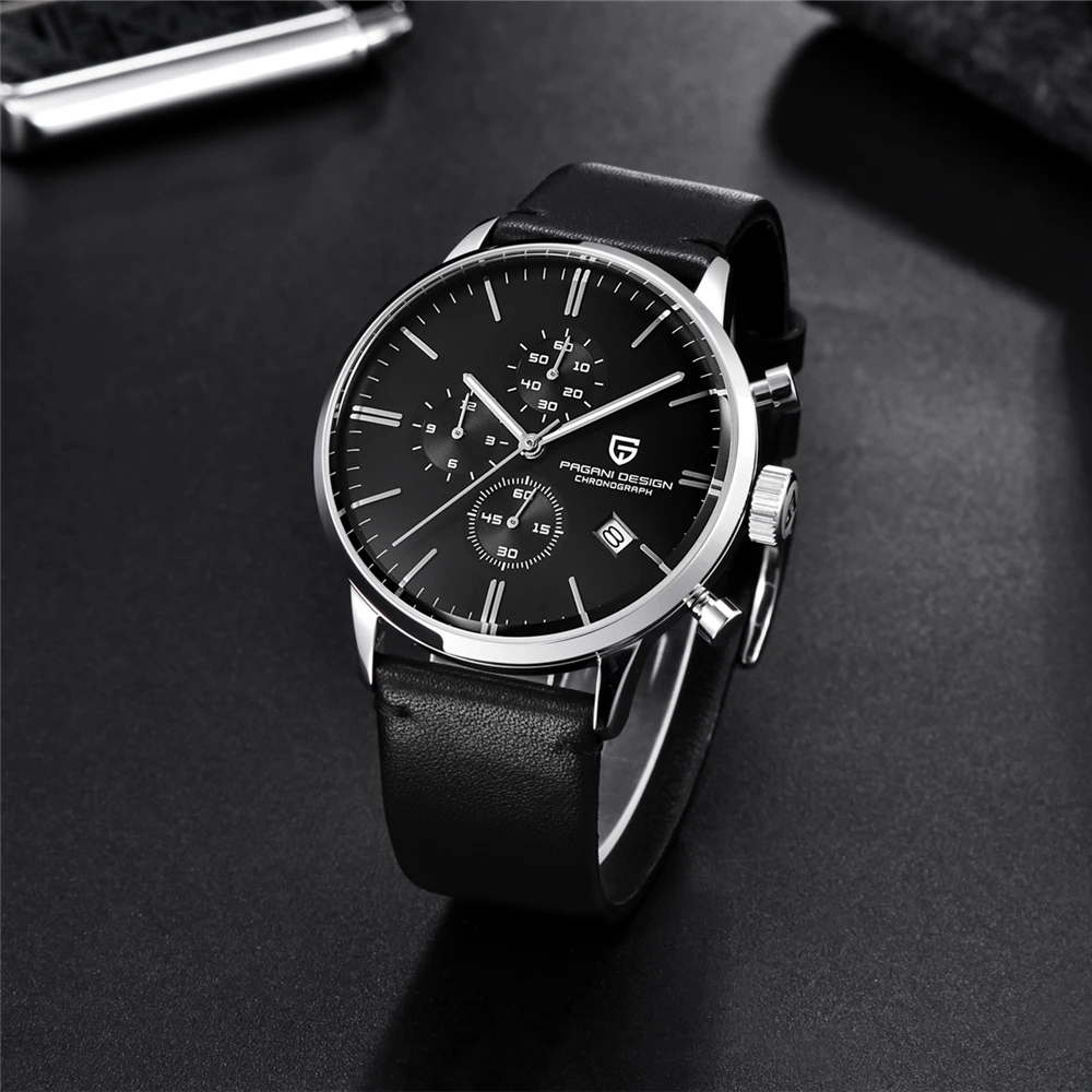 PAGANI DESIGN Automatic Quartz Watch Military Sports Chronograph Stainless Steel Waterproof Clock Reloj Hombre PD2720