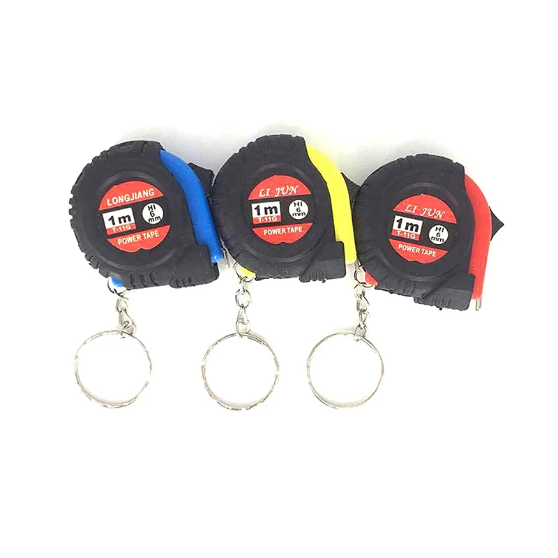 Mini Power Tape Measure Keychain Universal Pull Ruler Metric Tape Measure Retractable 1m Measuring Tape Meter Inch Tailor Tool A