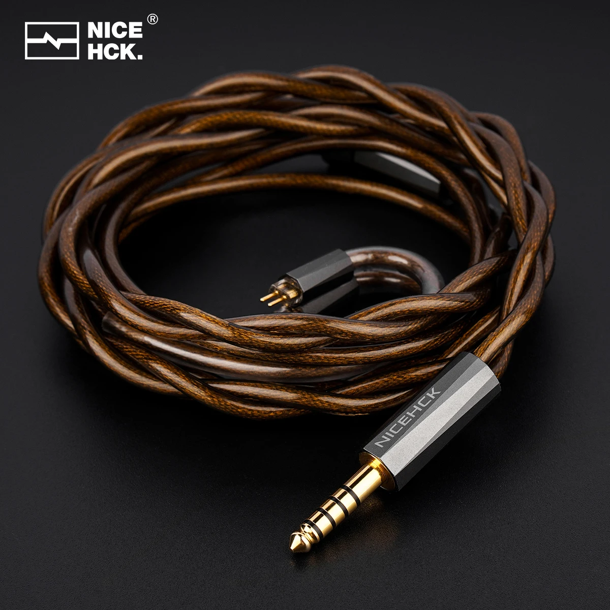 NICEHCK AceLitz Cable de auriculares HiFi 3 materiales Cable de Audio de auriculares mezclados 2 pines para NX8 Himalaya DaVinci Monarch MK2 Performer8