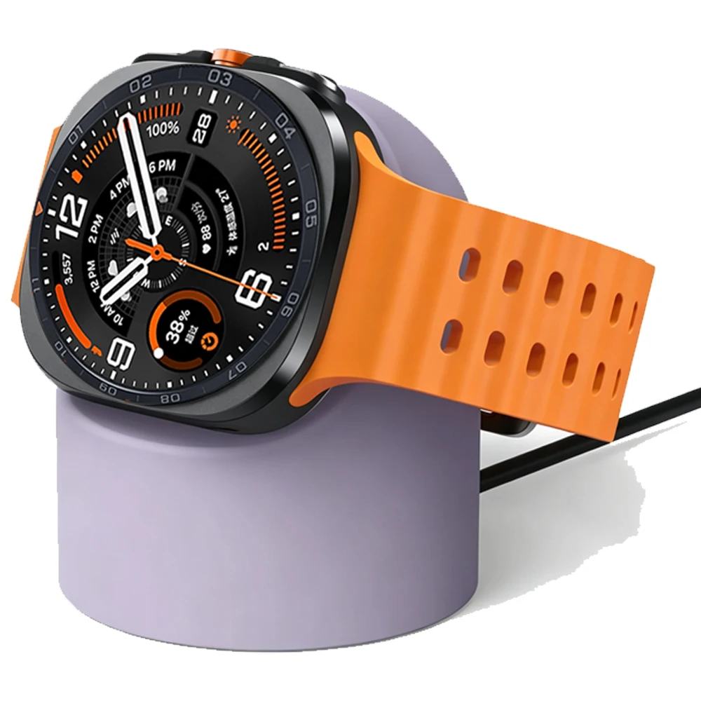 Silicone Charging Seat For Samsung Galaxy Watch Ultra 2 1 2025 47mm Storage Seat Galaxy Watch 9 8 7 6 5 4 40/44mm Charging Stand
