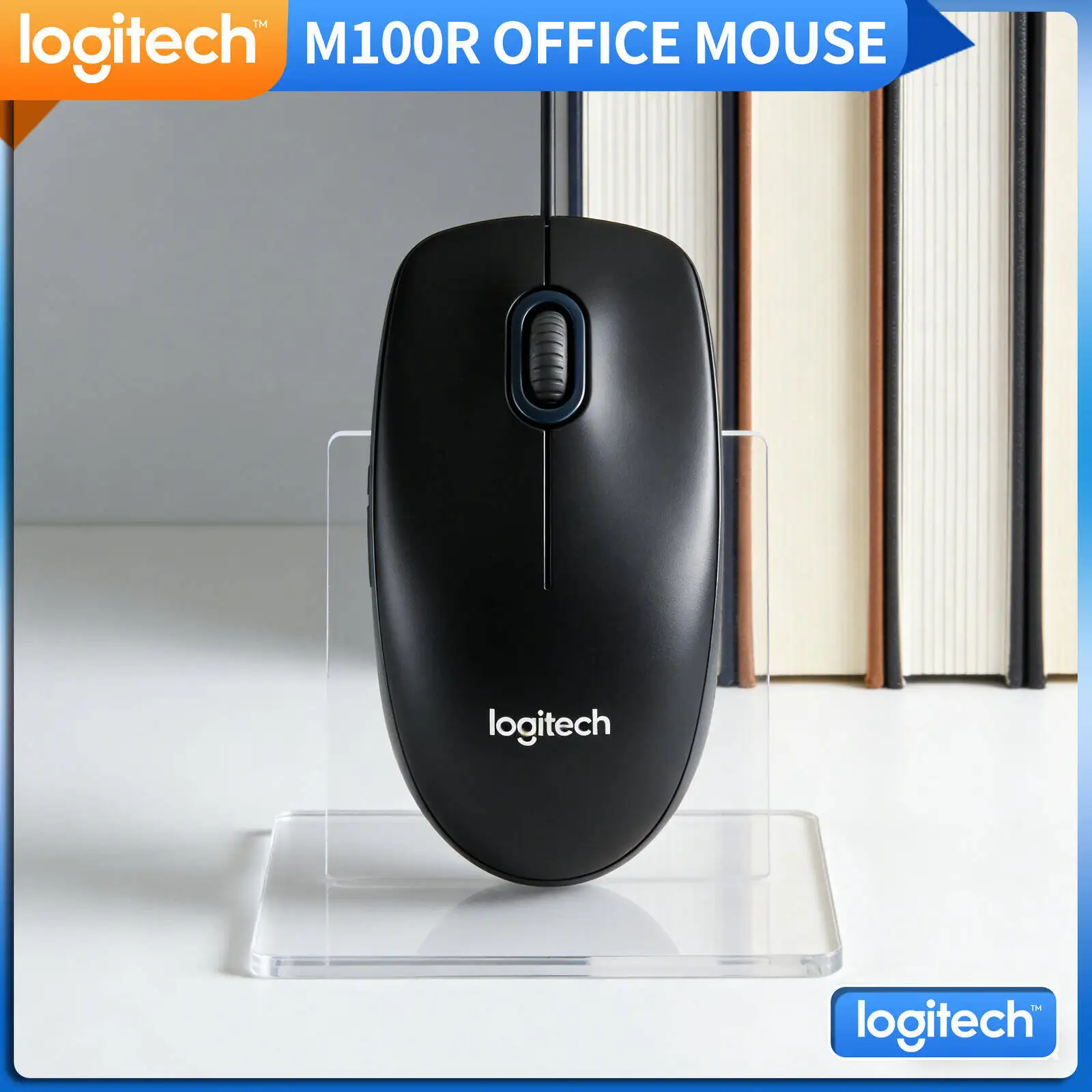 

Проводная USB-мышь Logitech M100R, 1000DPI, высокая точность, нескользящая рукоятка, для левшей и правшей, для ПК, Mac, Linux, ноутбуков, настольных компьютеров, офиса, дома