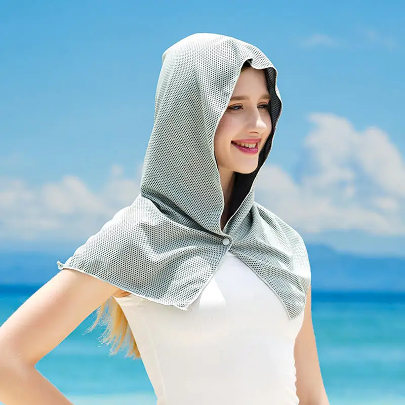 Cooling Sun Protection Hooded Scarf,Quick Dry Cooling Towels,UV Protection Neck Gaiter, Instant Cooling Towel For Outdoor Sports