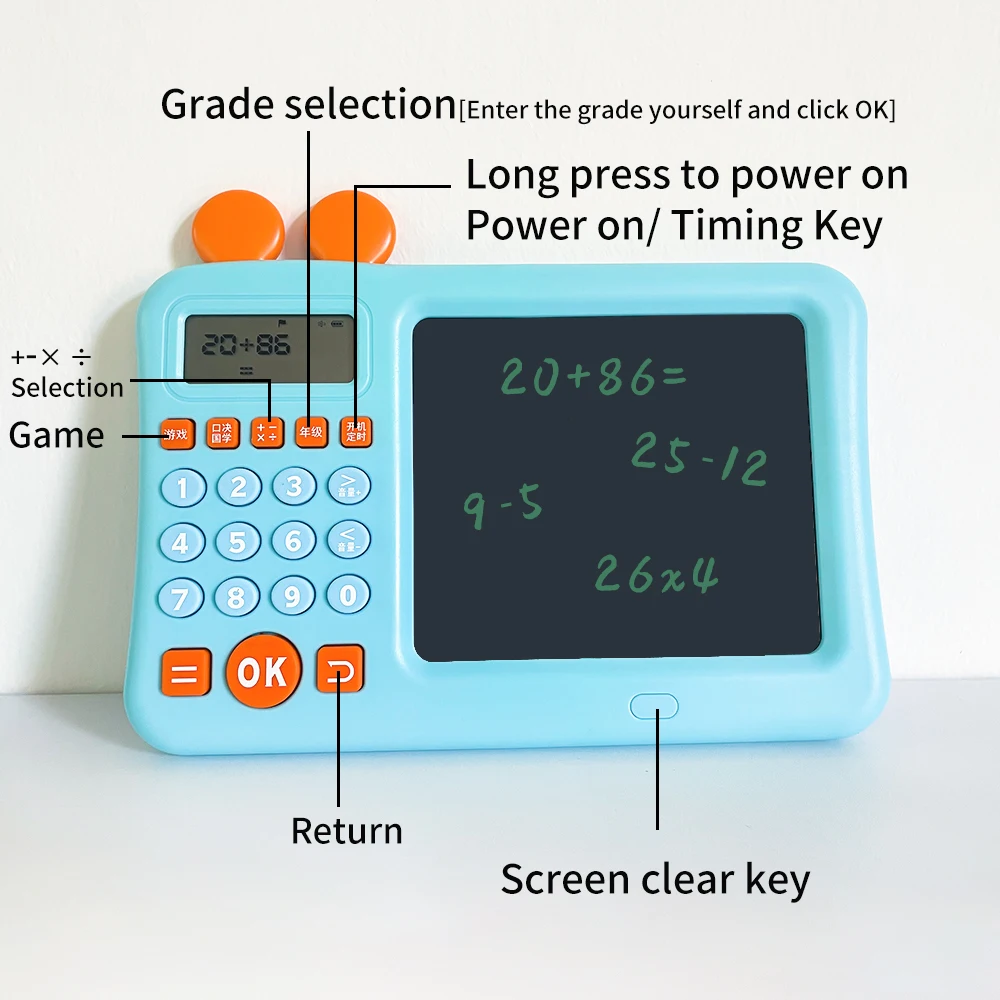 Lavagna per la scrittura a mano per bambini matematica macchina orale giocattoli educativi per la matematica per bambini che pensa ai giochi di matematica della macchina per l'allenamento del Coaching