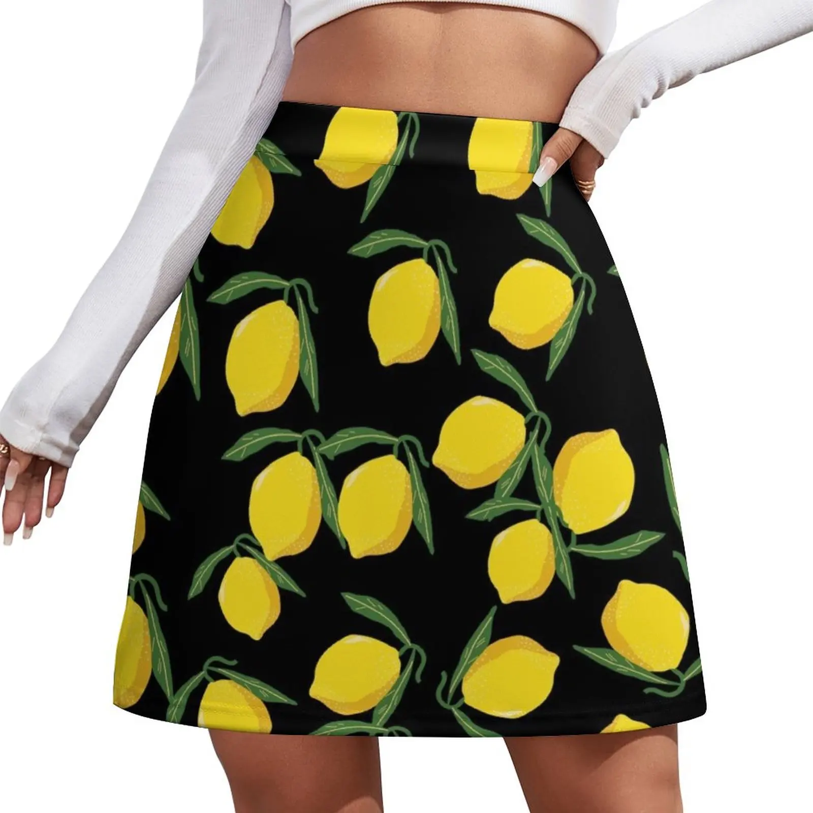 

Lemon Delight Mini Skirt korean style women clothing Skirt satin luxury designer clothing women