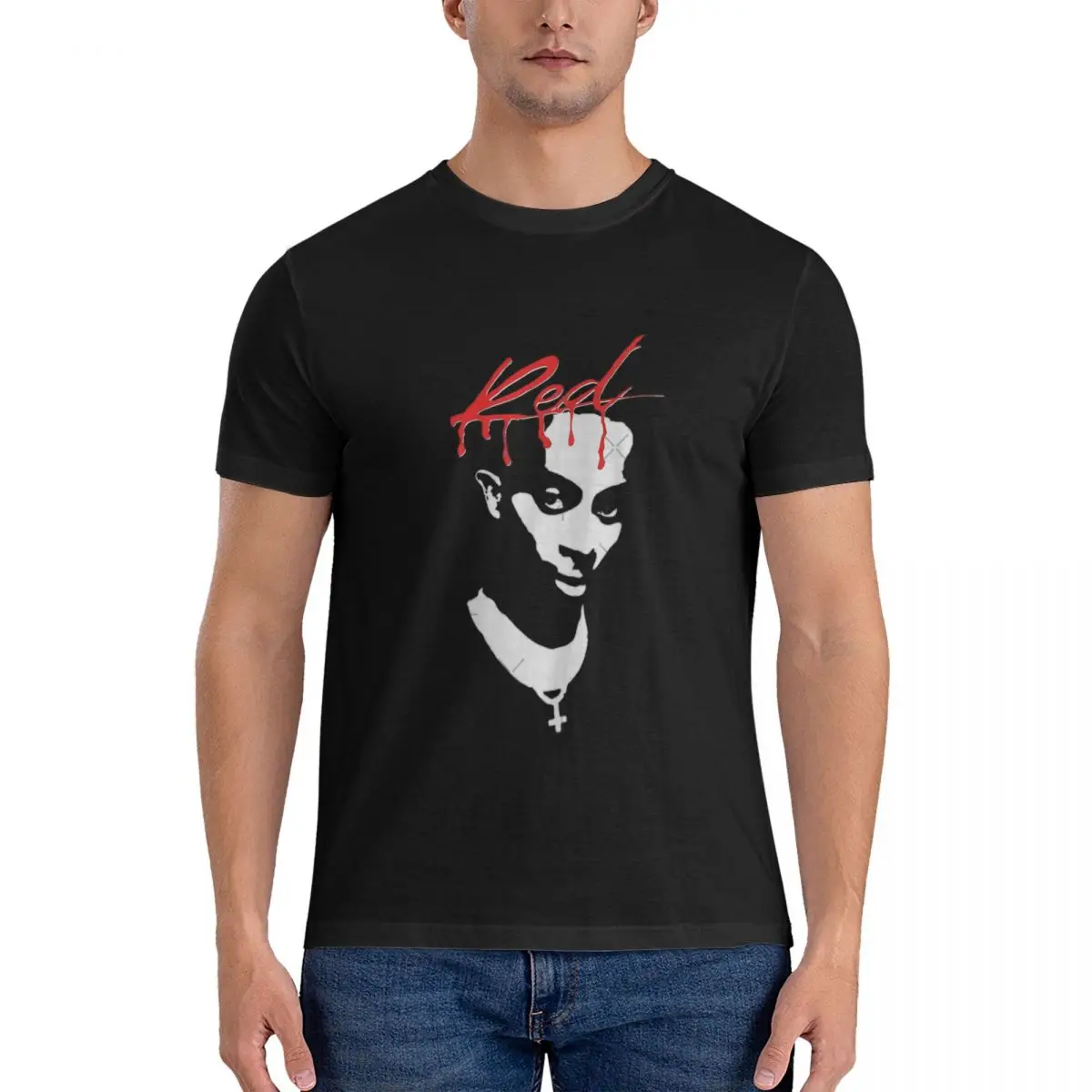 Men T Shirt playboi carti Amazing Tee Short Sleeve Crew Neck T-Shirt 100% Cotton Gift mens clothing official-website tops fugees