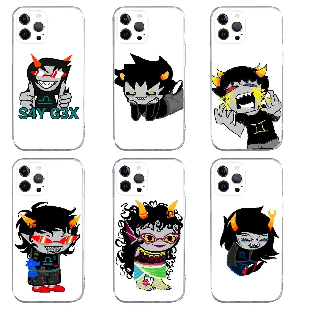 H-Homestucks T-Trolls Phone Case For iPhone 15 14 13 12 11 Pro Max Xs Xr X 7 8 Plus 12 13 Mini Silicone Clear Cover