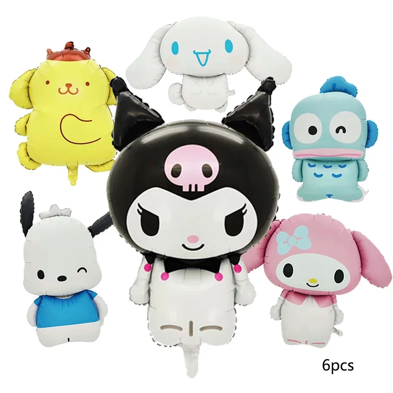 Cartoon Kuromi My Melody Themen-Folienballons Set Latexballons Kindergeburtstagsparty Dekoration Zahlenballon Globos – Detail 23