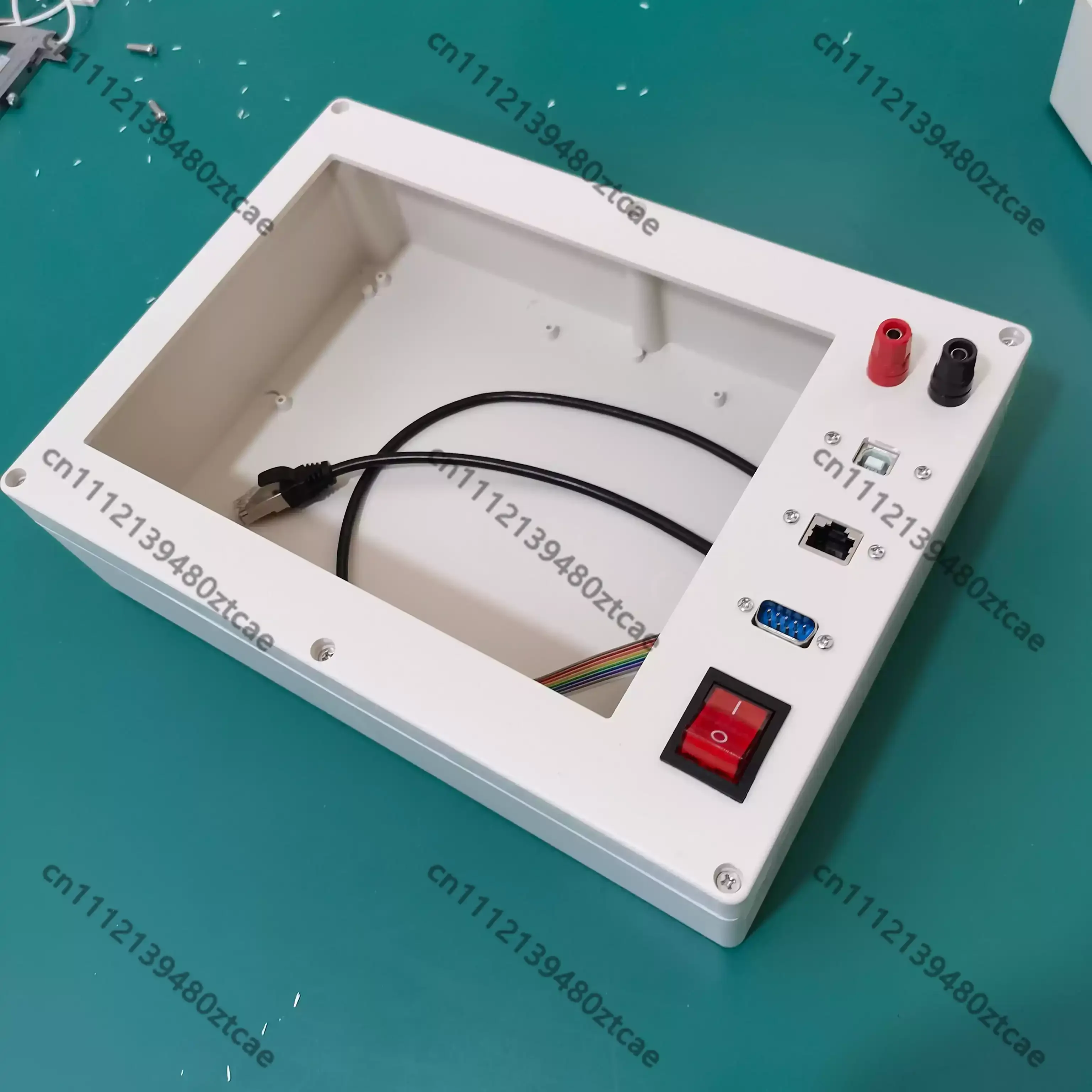 7 Inch Touch Screen Plastic Mount Enclosure 192*138 Outer Size Perforated Panel With External Interfaces For PLC Learning