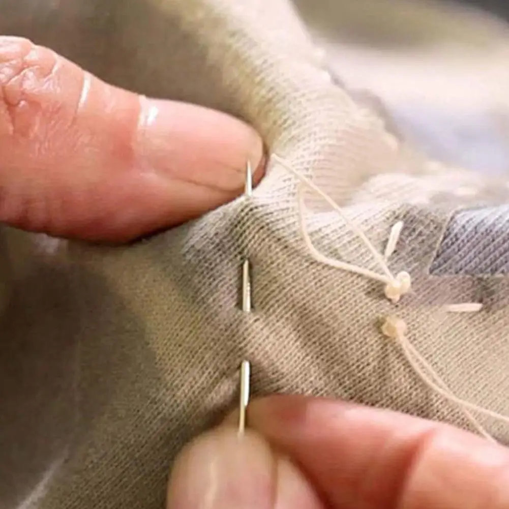 Agujas de ojos grandes de acero, accesorios de costura para el hogar, herramienta de bordado artesanal, punto de cruz, 25 piezas, 5 tamaños