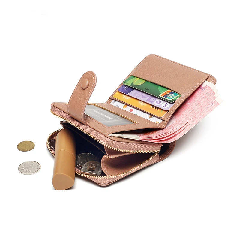 Fashion Women Short Wallets 2023 New PU Leather Small Hasp Female Purses Card Holder High Quality Purse Money Bag Clutch