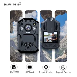 Mini Body Camera with Battery S21J  4K  1080  1296P  HD  FHD  3500mAh  Night Vision   BIG Mem   Rugged Design Small Portable