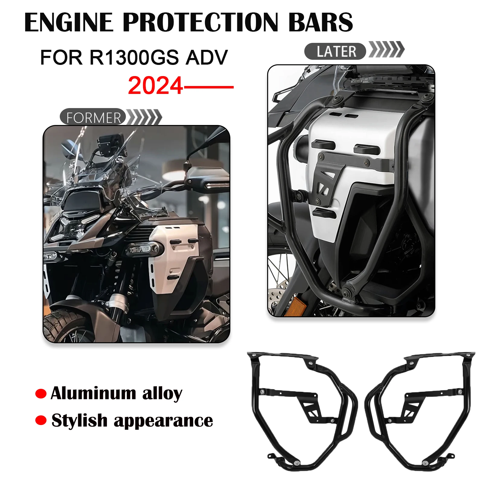 

Мотоциклетные шоссейные защитные дуги двигателя Ultimate Tank Guard Bar, защита бампера для BMW R1300GS ADV R 1300 GS Adventure 2024 2025