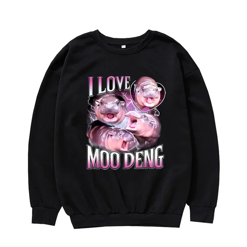 

Moo Deng Bootleg Rap Sweatshirt, Moo Deng Funny Little Hippo Lover, I Love Moo Deng Crew Neck Top,Moo Deng Fan Club Shirt,Unisex