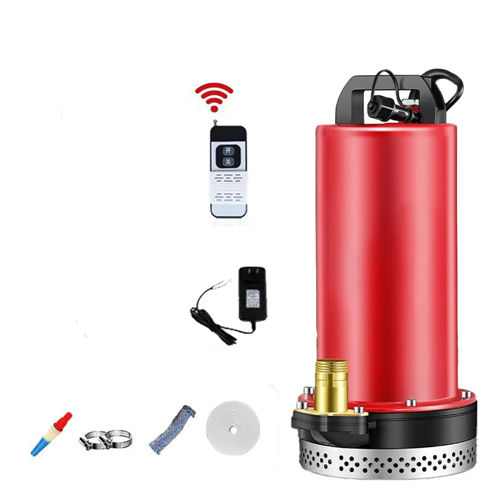 

220 В перезаряжаемый беспроводной водяной насос с дистанционным управлением, электрический сельскохозяйственный ирригационный поливочный насос с литиевой батареей