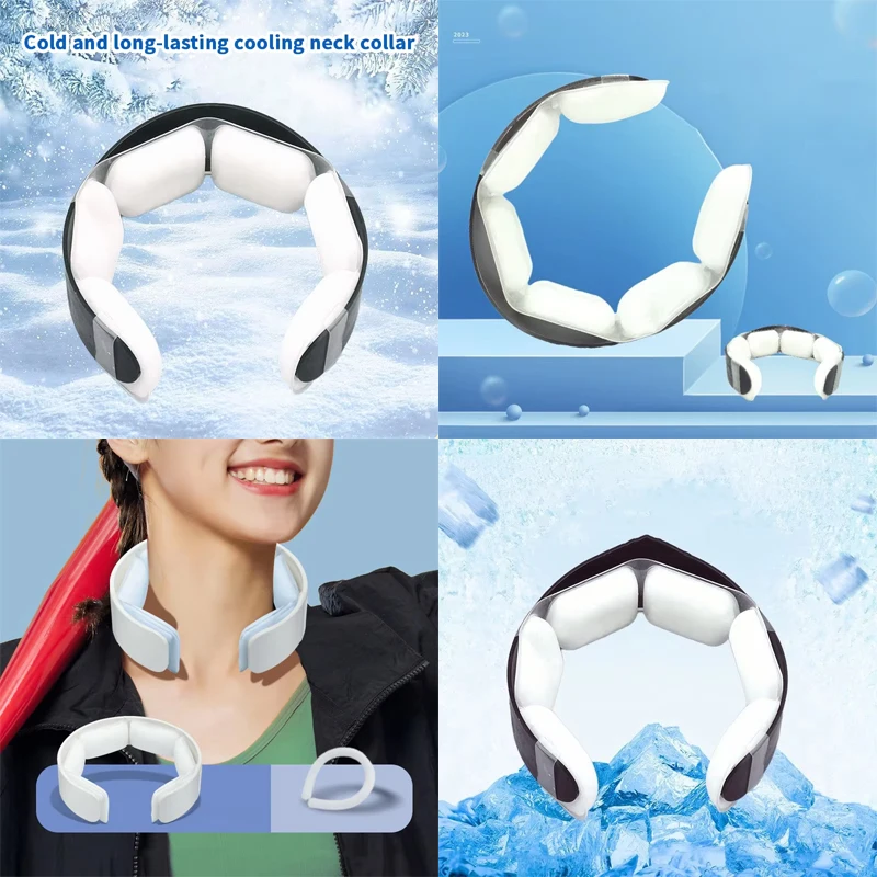 Cincin Tabung Pendingin Leher Cincin Pendingin Musim Panas Lingkaran Leher Cincin Pendingin Leher Dapat Digunakan Kembali Tabung Bantalan Es untuk Dewasa Jogging Memancing