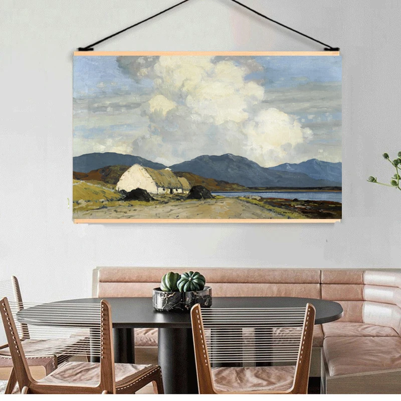 

Скандинавская картина маслом «Ландшафт целительства» высокого разрешения, художественная, с микрораспылением, на холсте, для гостиной, спальни, размер Meter B...