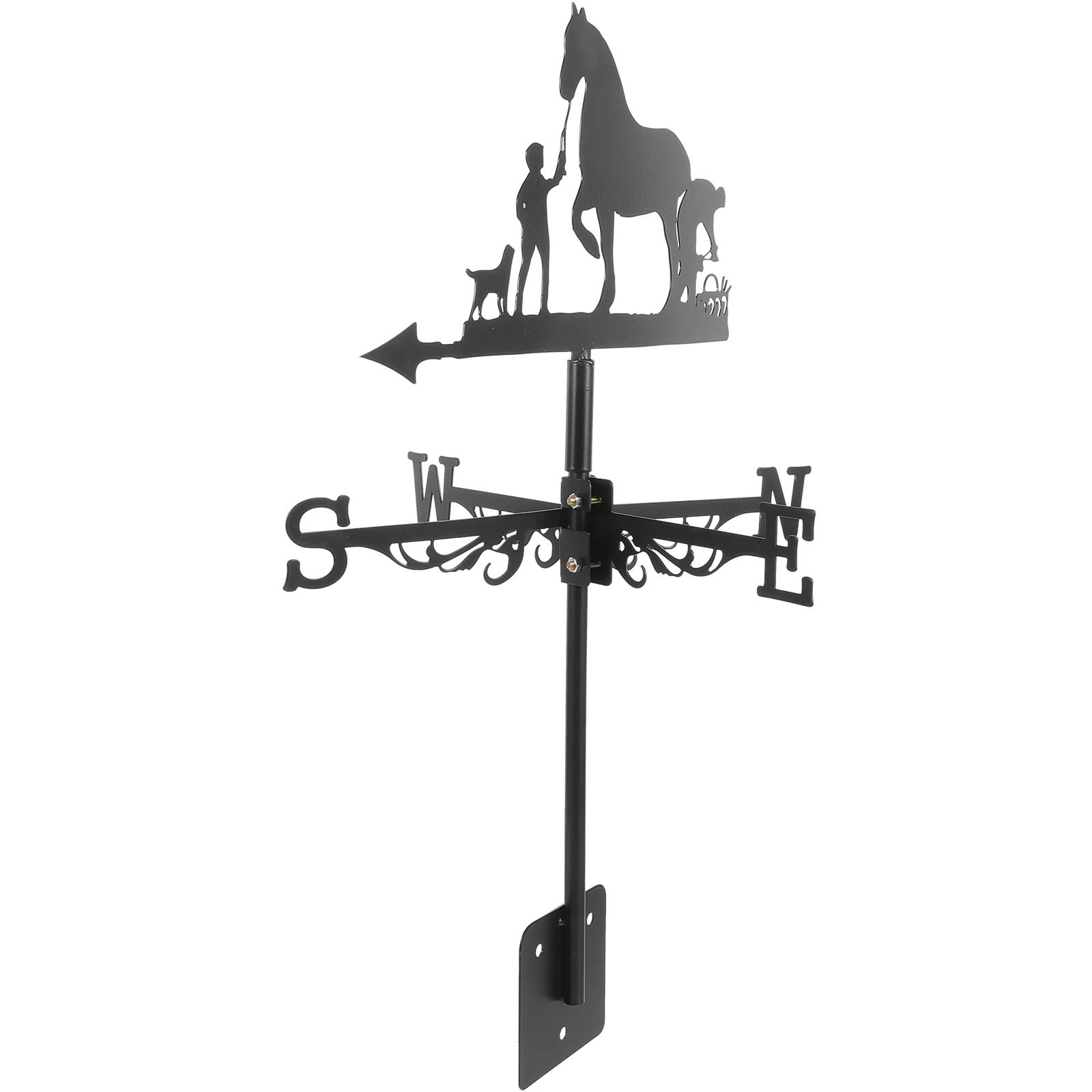 

Farm Weather Wind Indicator Iron Direction Garden Ornaments Yard Wind Direction Indicator Decor Lawn Weathervane Metal Blade