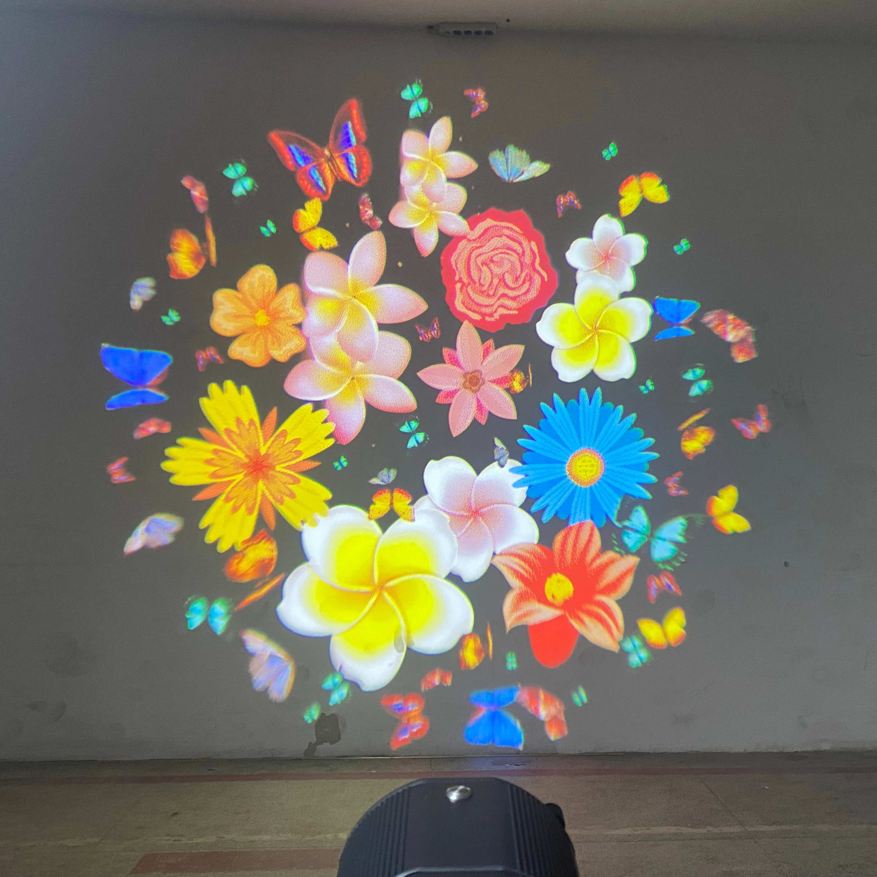 Proyector LED impermeable para exteriores, 100W/200W/300W, línea de advertencia, logotipo, luz coreana KC CE