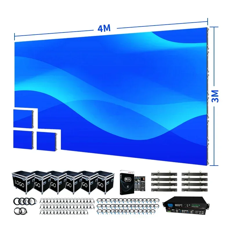 

3m Turnkey Complete System for P2 P3 P2.6 P2.9 P3.91 LED Display 500mmx500mm LED Panel Backdrop Indoor Outdoor LED Screen