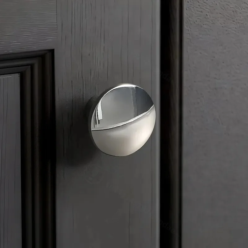 Modern Simple Zinc Alloy Cabinet Door Handle High Grade Single Hole Pull for Wardrobe Coffee Table Bookcase Furniture