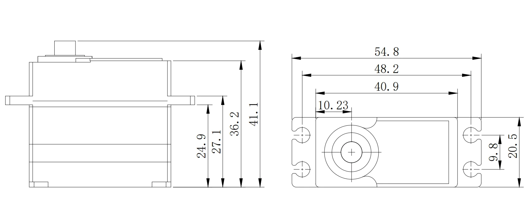 PTK 6812MG-D 13,8KG / 0,11sek Digitaler Servo Wasserdicht für RC-Automodelle, Schiffsmodelle, Flugzeugmodelle, Flugzeuge mit festen Flügeln – Detail 2