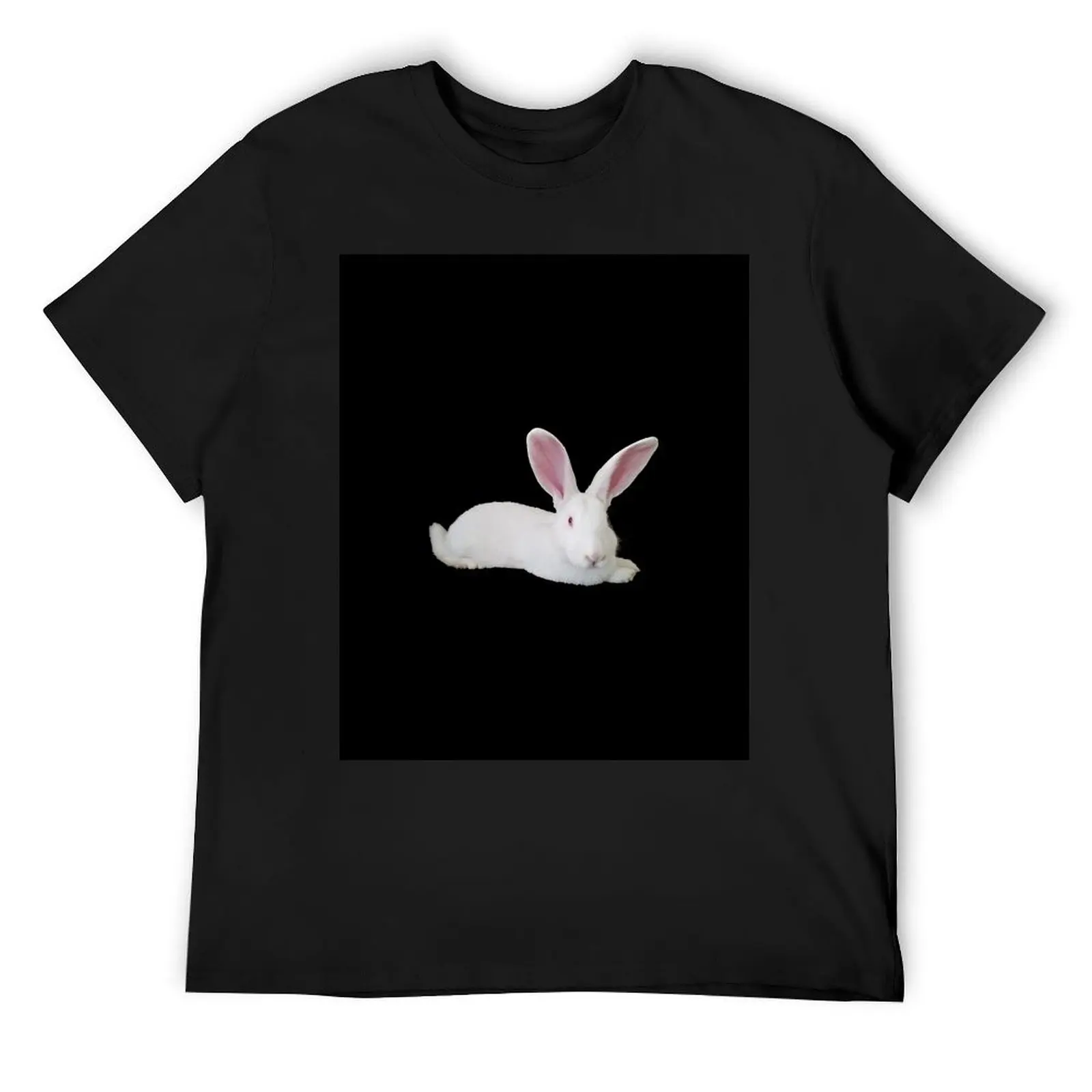 

Cute Red-Eyed White Flemish Giant Rabbit T-Shirt designer shirts oversizeds graphics man t shirt T-shirts for men cotton