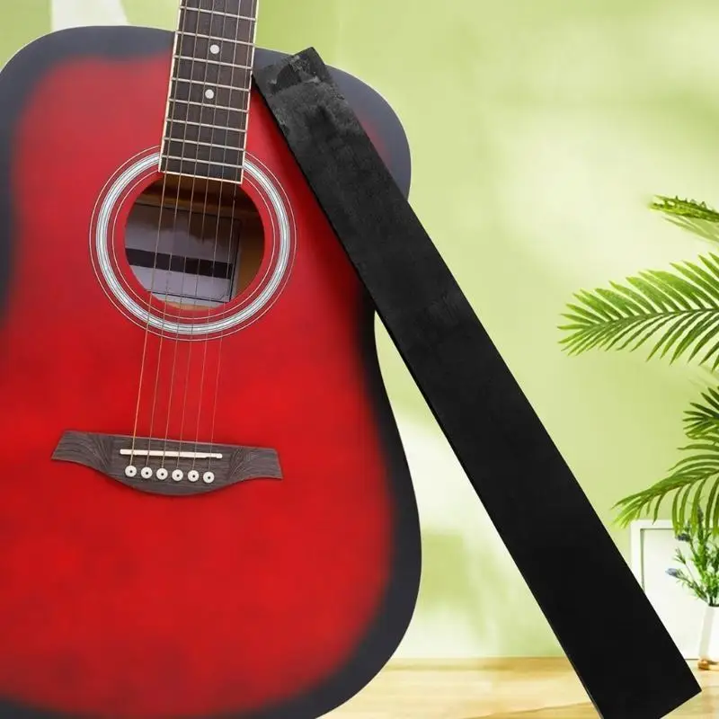 

Y51D Acoustic Guitar Fretboard Finger Plate Guitar Ebony Fingerboard Replacement Unslotted Blank Ebony Fretboard Parts
