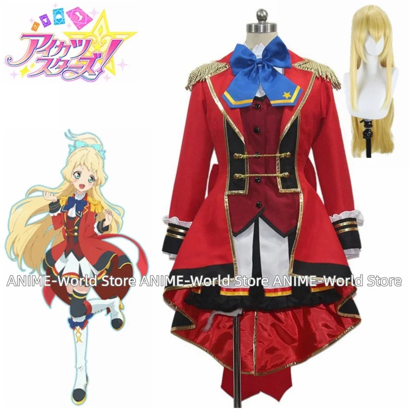 Aikatsu Stars! Four Star Academy Yozora Kasumi S4 Ver. Jednolita peruka do kostiumu Cosplay