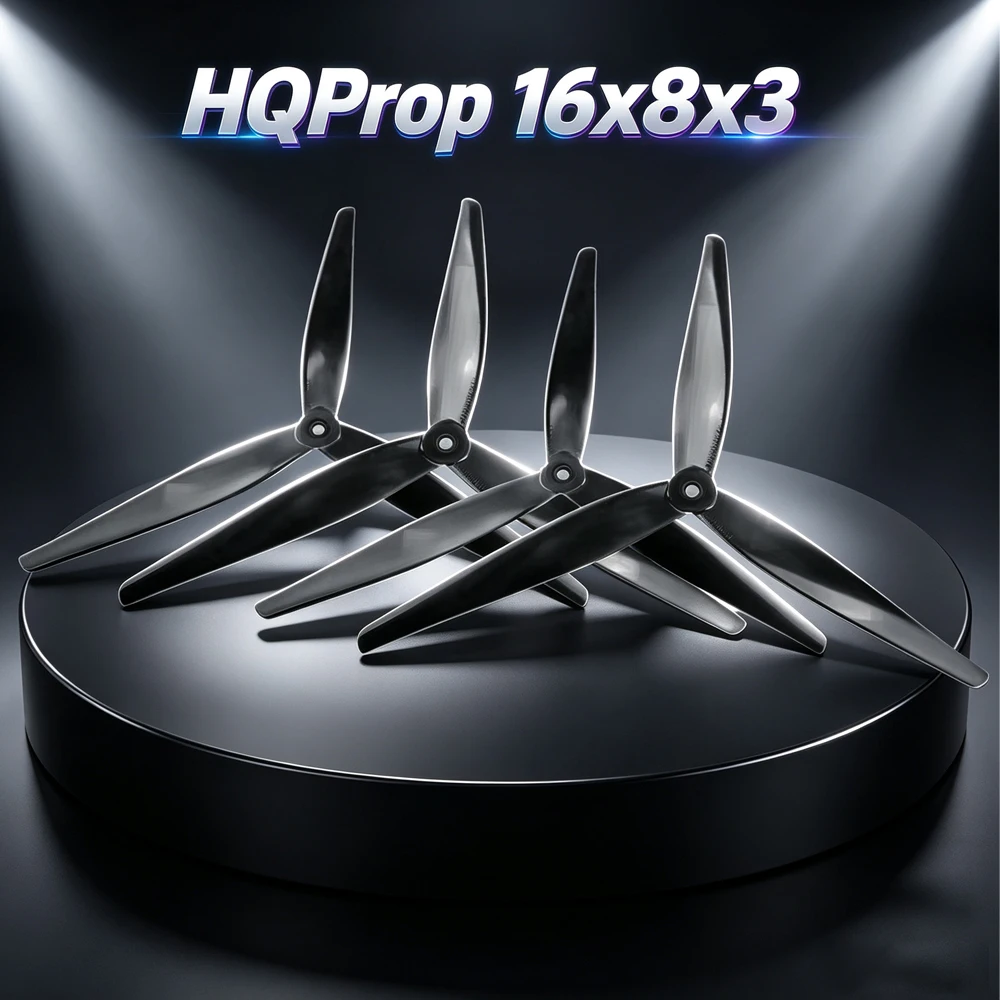 2 Pairs HQProp 16X8X3 16 Inch 3-Blade Propeller Glass Fiber Reinforced Nylon Large Traverser for Drone